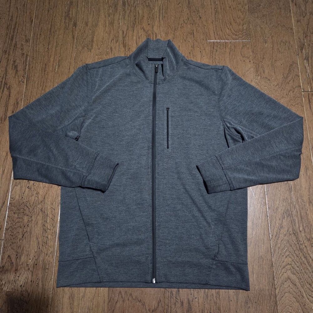 Mack Weldon Mens Size XL Atlas Full Zip Jacket Gray Athleisure Performance
